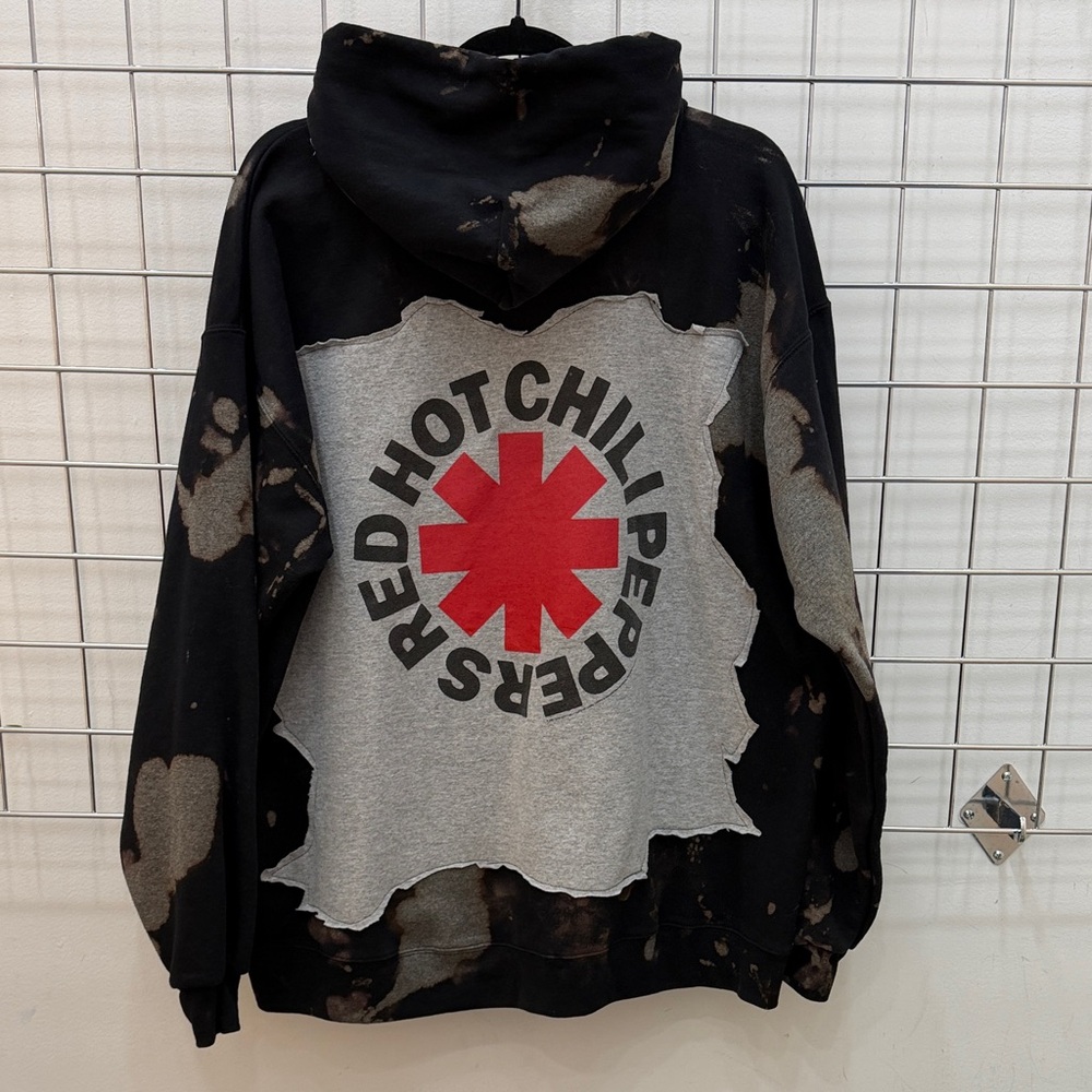 Upcycled unisex graphic hoodie